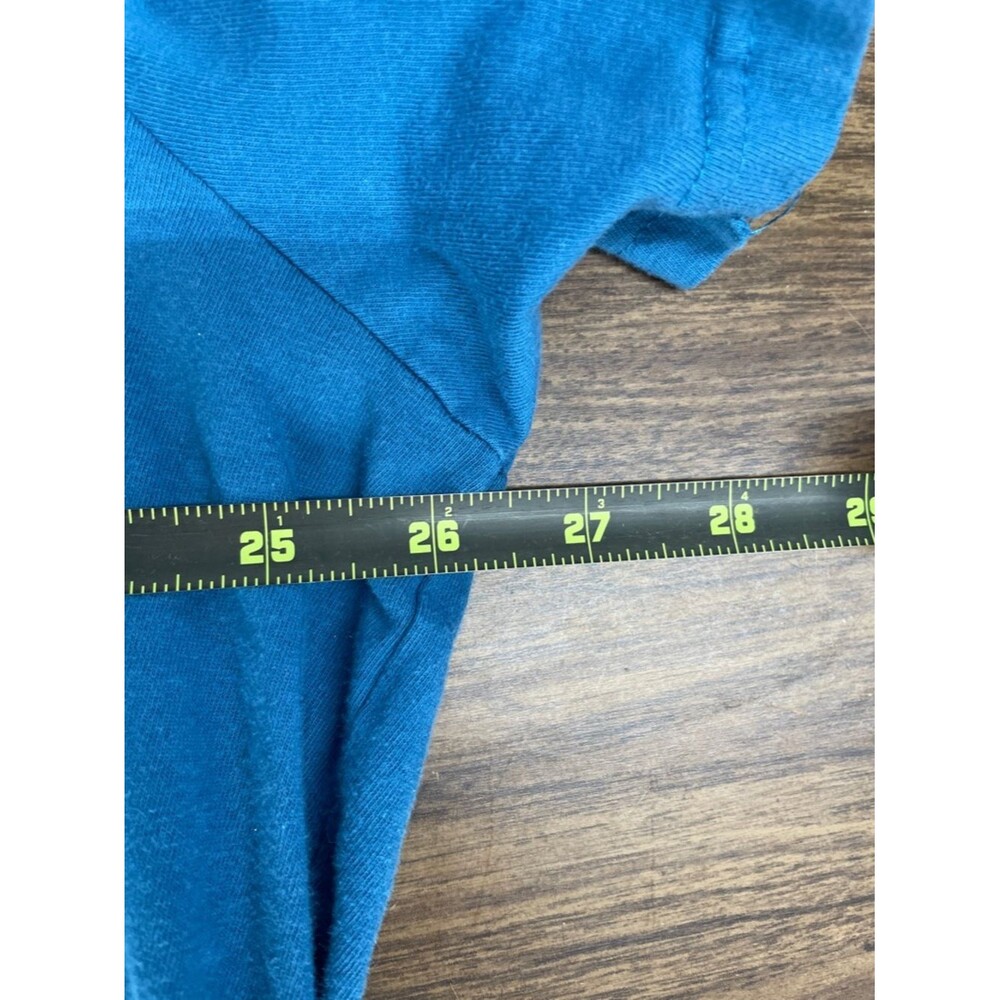 Aeropostale Men's Blue‎ Graphic Tee with White Vertical Logo - Picture 6 of 8